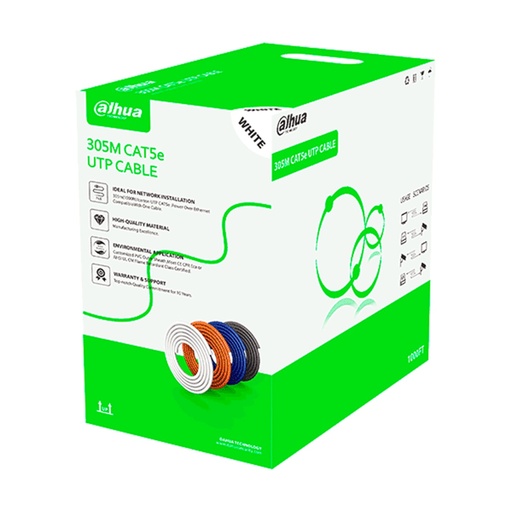 [NET30009] Bobina De Cable Cat5e UTP Dahua DH-PFM922I-5EUN-C 305 Metros