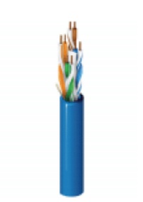 [NET30019] Cable utp cat6a belden 10gxw12 0061000 forro pvc azul cmr riser 4 pares 500mhz calibre 23 awg 100% cobre uso interior diametro 0.260 especial para instalaciones ethernet hasta 10gbase-t,wi-fi 6 ,wi-fi 5,poe++,centros de datos,hdbaset 4k uhd, certificable bobina 1000 pies 305 metros