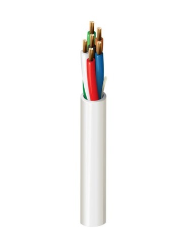 [WIR85172] Cable para seguridad y sonido belden 5504ue 009u1000 forro pvc blanco cmr-riser 6c/22awg 6 conductores calibre 22 awg multifilar 100% cobre uso interior especial para aplicaciones sistemas de seguridad, intercomunicador pa, audio altavoz controles con limitación de energía bobina de 1000 pies 305 metros