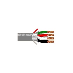 [SEC96950] Cable para seguridad y sonido belden 5502fe 0081000 forro pvc gris cmr riser 4c/22awg 4 conductores calibre 22 awg multifilar 100% cobre uso interior especial para aplicaciones sistemas de seguridad intercomunicador pa audio altavoz controles con limitación de energía entorno ruidoso bobina 1000 pies 305 metros