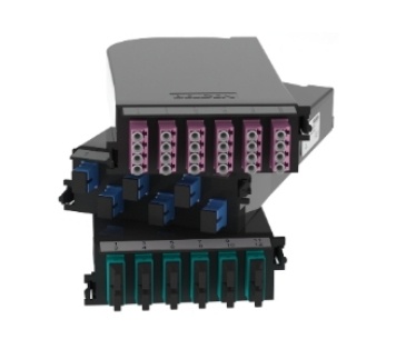 [NET30114] Cassete uhd belden fc3h12ldfs om3 con charola de empalme 12 puertos lc duplex color aqua