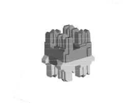 [WIR85192] Bloque de conexión 4 pares belden ax104139 cat 6a 10gx terminación 568a/b gris 