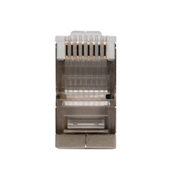[NET30165] Conector plug  srj45 blindado cat6 enson ens-srj45-cat6 para cable utp blindado ponchado tradicional