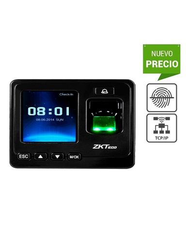 [SEC97015] ZKTECO SF100 - Control de Acceso y Asistencia Simple / 1500 Huellas / 80000 Eventos / TCPIP / USB / #OfertasAAA