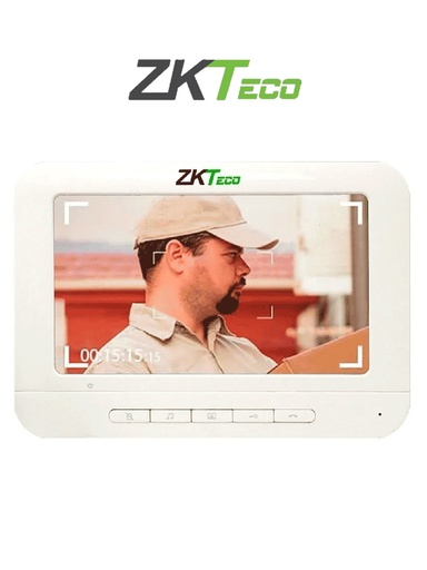 [MNS38191] Zkteco vdpib3 - monitor lcd de 7 pulgadas para videoportero analógico / conexión mediante 4 hilos / resolución 800*480 píxeles /  imagen nítida / botón de no molestar / hasta 25 tonos diferentes