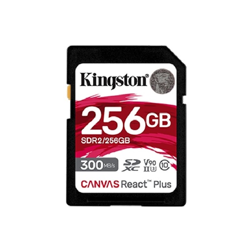 [SNR87744] Memoria flash sd kingston sdxc canvas react plus 256 gb 300r uhs-ii v90(sdr