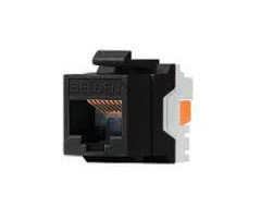 [NET30207] Conector modular jack rj45 cat6a belden ax102283 estilo keyconnect negro compatible con faceplate ax102660,ax102655,ax102249 patch panel modular ax103114,ax103115,ax104599 esquema de cableado t568a/b herramienta compatible ax100749 uso interior calibre del conductor 22-24 awg