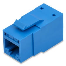 [NET30209] Conector modular jack rj45 cat6a revconnect belden rvamjkutb-s1 estilo keyconnect azul claro compatible con faceplate ax102660,ax102655,ax102249 esquema de cableado t568a/b herramienta compatible rvutt01 uso interior calibre del conductor 23-24 awg

