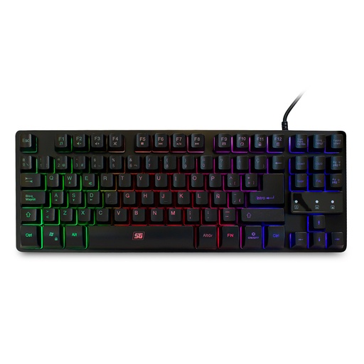 [KNM279] Teclado Gamer Vorago Start The Game RGB Alámbrico Español