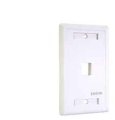 [ACC778930] Placa de pared (faceplate) universal ens-fp61 enson 1 puerto estilo keyconnect cat6a cat6 cat5e conectores de fibra optica y coaxiales color blanco uso interior material plastico abs