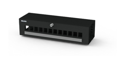 [NET30230] Patch panel modular belden ax107477 cat6a cat6 cat5e 12 puertos (vacio) color negro acepta jacks estilo keyconnect uso interior montaje en pared 