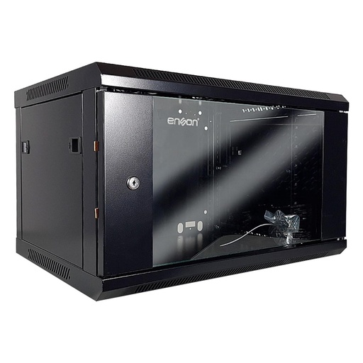 [CAB28330] Gabinete de Pared Enson 6U Hasta 60KGs Frente De Cristal Templado