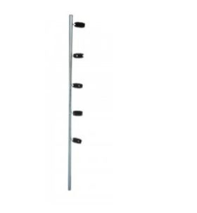 [SEC97240] Poste esquina premium yonusa circular 1pulgada de diámetro para esquina de 1.20mts galvanizado con 5 aisladores
