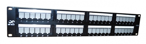 [NET30341] Sbetech ppc648p - panel de parcheo categoría 6/ 48 puertos / estándares ansi/tia 568-c.2 / iso 11801 2a edición / producto certificable