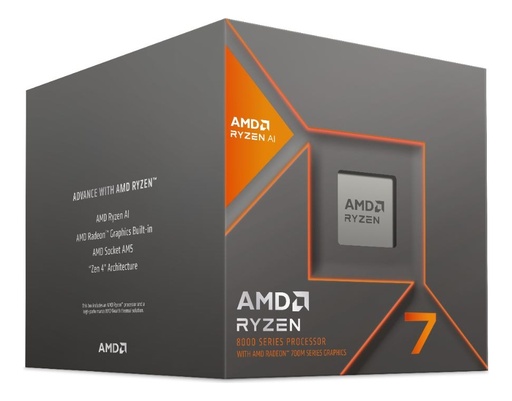 [PRO23278] Procesador amd ryzen 7 8700g, am5, 5.1 ghz, 8 nucleos, graficos amd radeon 780m