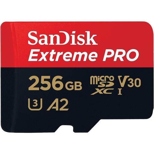 [SNR87774] Memoria Flash SanDisk Extreme Pro, 256GB MicroSDXC UHS-I Clase 10, con Adaptador 