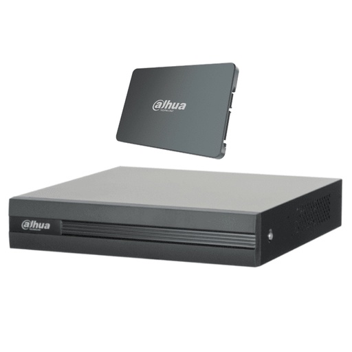 [SEC97501] DVR de 4 Canales Dahua XVR1B04H-I Para 1 Disco Duro máx. 6TB 2x USB 2.0 1x RJ-45 Incluye SSD Instalado 512GB
