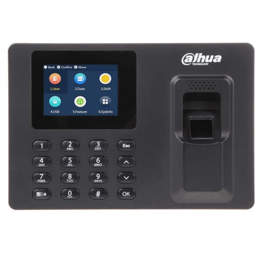 [SEC97507] Control de Asistencia Dahua DHI-ASA1222E Huella y Contraseña 1000 Usuarios 2000 Huellas 1000 Passwords 100,000 Registros