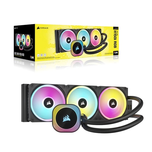 [COO100372] Ventilador p/cpu corsair cw-9061003-ww icue link h150i rgb aio 360mm 3 fan negro
