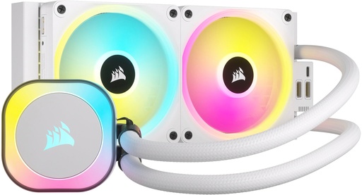 [COO100373] Ventilador p/cpu corsair cw-9061005-ww icue link h100i rgb aio 240mm 2 fan blanco