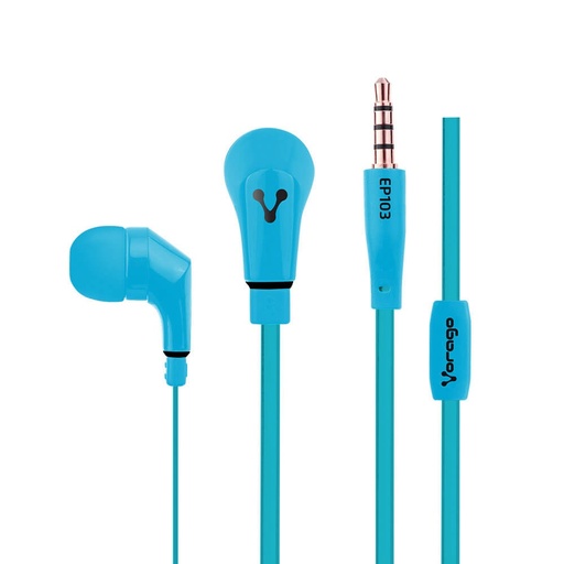 [AUD69740] Audífonos Vorago Con Micrófono EP-103 Alámbrico 3.5mm 1.2 Metros