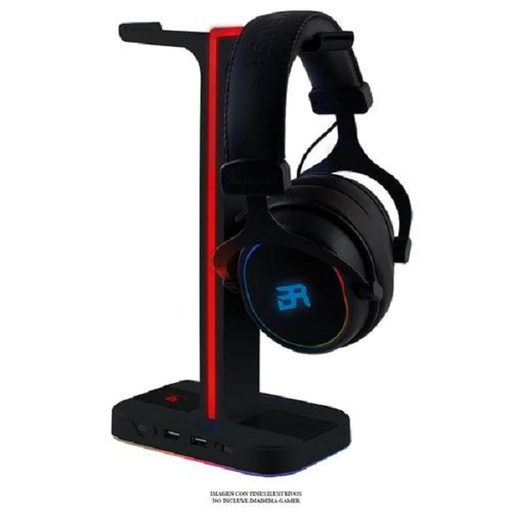 [AUD69743] Soporte BalamRush Para Audífonos Gamer RGB Con 2 Puertos USB