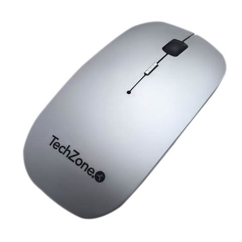 [KNM180092] Kit mouse inalambrico recargable y mousepad techzone , inalambrico, 1600 dpi, color plata, 4 botones, tz18mouinamp-pl