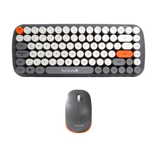 [KNM180096] Kit De Teclado Y Mouse TechZone TZ20COMB01-INA Inalámbrico USB Ingles
