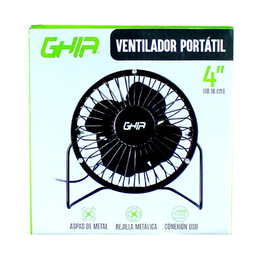 [COO99731] Mini Ventilador De Escritorio Ghia USB 4"