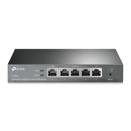 Router vpn gigabit omada tp-link er605 balanceador de carga gigabit 4 puertos wan: 1 puerto wan gigabit y 3 puertos wan