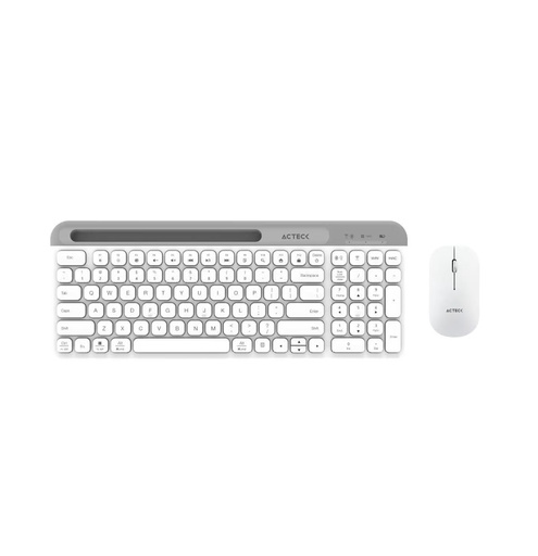[KNM182104] Kit Teclado y Mouse ACTECK VIRTUOS SILK MK720 Inalambrico USB-C Blanco AC-936262