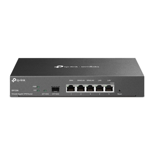 [NET957] Router TP-Link Gigabit Ethernet Firewall TL-ER7206 VPN SafeStream Alámbrico 1000Mbit/s 5x RJ-45