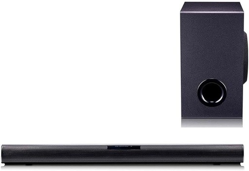 [AUD72549] Lg sound bar subwoofer, 2.1 canales, bluetooth,1600w rms , woofer level -15-6db,negro