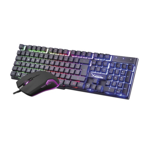 [ACC779094] Kit de Teclado Estandar y Mouse Gamer Xzeal XST-201 USB RGB 
