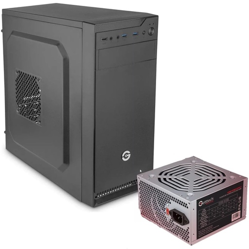 [CAB28495] Gabinete Getttech GCM-550AC-01 Midi-Tower ATX/Micro-ATX/Mini-ITX USB 3.0/2.0 Con Fuente 550W 1 Ventilador Instalado