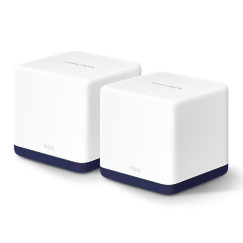 [NET30473] Router | mercusys | halo h50g(2-pack) | wifi mesh | ac1900 | doble banda 5 ghz(1300mbps) 2.4ghz(600mbps), cubre hasta350 m² con alta estabilidad y sin cortes