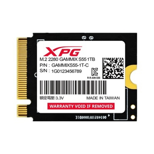 [SNR87907] Unidad De Estado Sólido SSD XPG GAMMIX S55 1 TB PCI Express 4.0 5000 MB/s 3700 MB/s