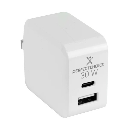 [ACC779196] Cargador De Pared Perfect Choice 30W 1x USB-A/USB-C