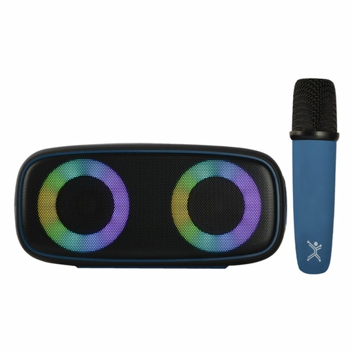 [AUD72631] Bocina Micrófono Portátil Perfect Choice 16W BLuetooth 5.3 USB 3.5mm Inalámbrico PC-112815 Color Azul