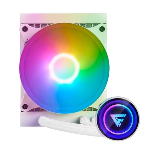 [COO100424] Enfriamiento Liquido Para CPU Game Factor LQG501-WH ARGB+ Arcoiris 2550RPM LGA 1700 120mm