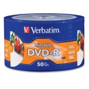 Paquete De 50 piezas DVD-R Verbatim De 4.7 GB/120min 16x Imprimibles