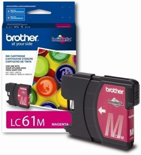 [PRI2796] Cartucho De Tinta Brother LC61M Magenta Rinde 325 Páginas