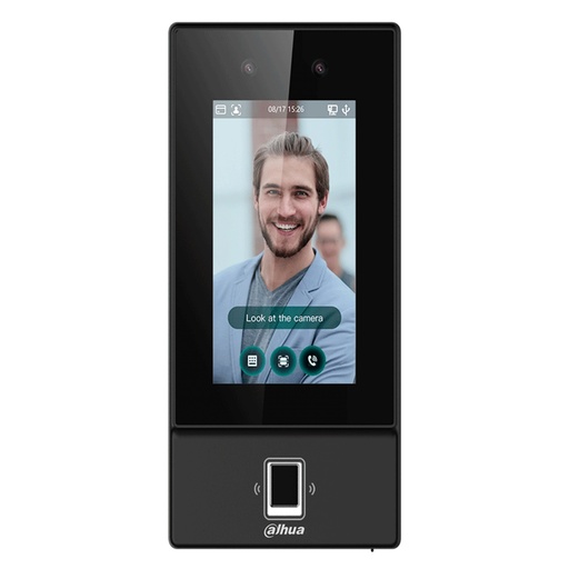 [SEC97823] Control de Acceso y Asistencia Biométrico Dahua ASI6214S-D 6.000 Usuarios Rostros Huellas Tarjetas RJ-45 USB 2.0 RS-458 