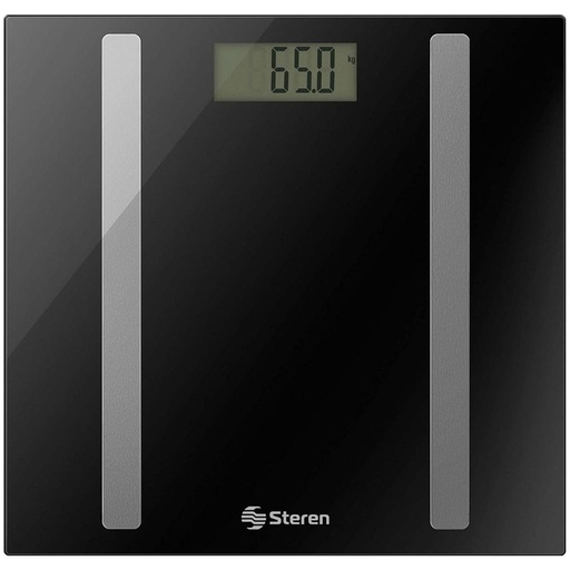 [POW54054] Bascula Báscula Corporal Steren MED-110 hasta 150Kg Medición de IMC/Grasa Corporal/Agua Corporal/Densidad de Huesosde peso cuadrada de cris