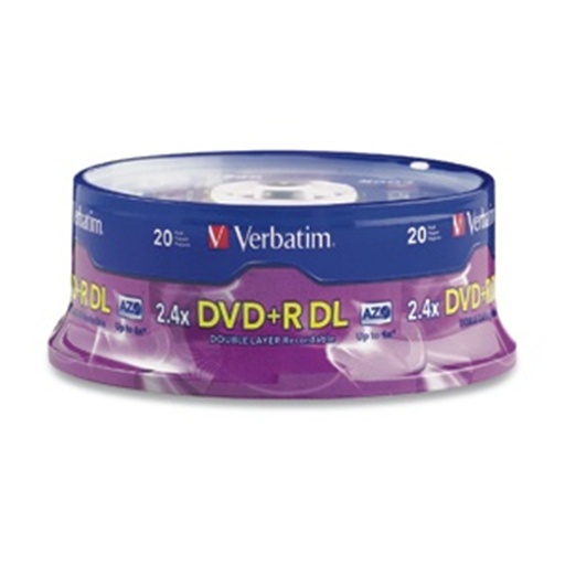 [SNR87956] Torre de Discos Verbatim DVD DVD+R Double Layer 20 Discos