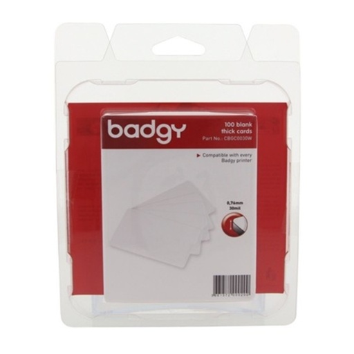 [PRI7189] Paquete de 100 Tarjetas PVC BADGY Para Badgy 100/200 