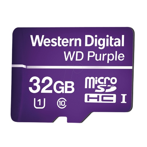 [SEC98158] Memoria MicroSD 32GB Purple Especializada Para Videovigilancia 10 Veces Mayor Duración