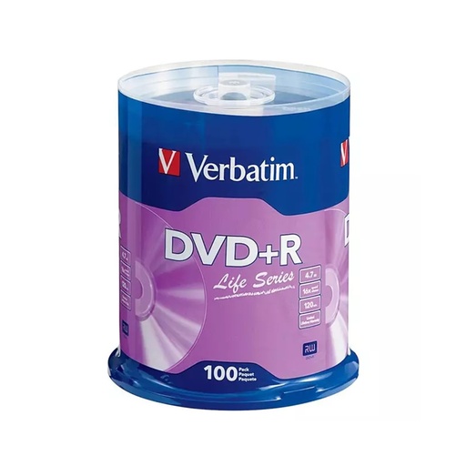[SNR84090] Torre De Discos DVD+R Verbatim Life Series 16X 4.7GB 100 Pzas