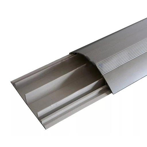 [WIR85324] Canaleta De Media Caña Thorsman DMCPVCAL Base De PVC Tapa De Aluminio 2.5m