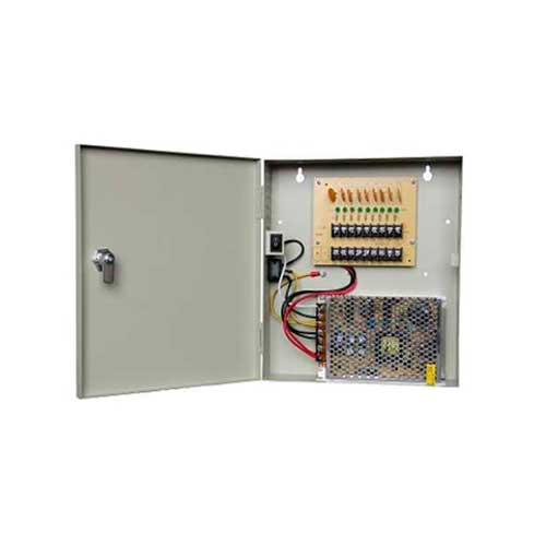 [POW51220] Saxxon psu12v20a9c - fuente de poder regulada 12v cd / 20 amperes / distribuidor para 9 camaras / 2.22 a mp por canal / certific